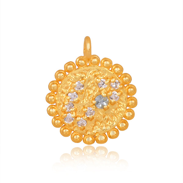 Constellation Pisces (Feb22-Mar21) Birthstone-Aquamarine, Sterling Silver 22k Gold Filled
