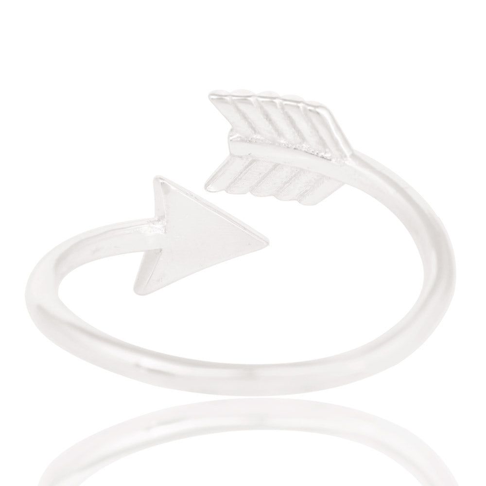 925 Sterling Silver Arrow Ring  symbolic of Protection and Direction of power stacker Ring